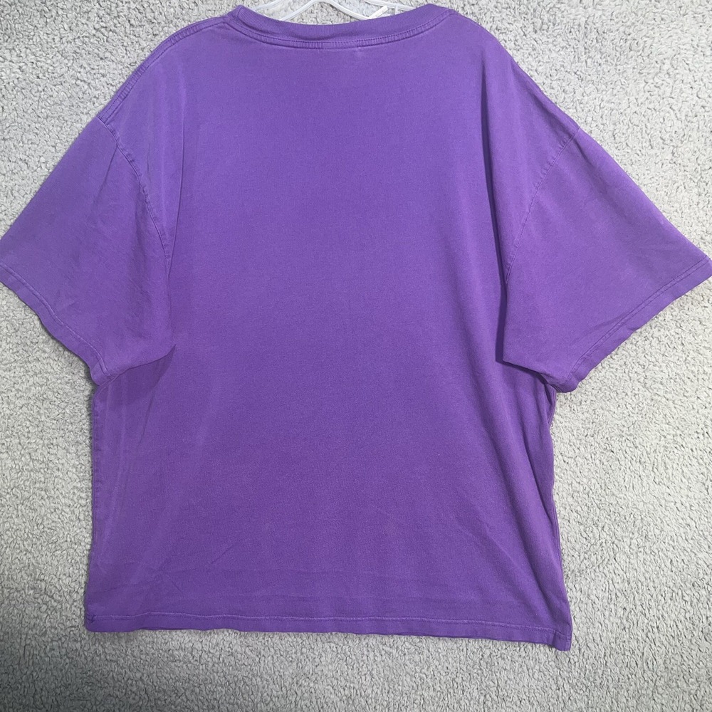 VTG Disney T Shirt Men 2XL XXL Purple Eeyore Tigger Pooh Embroidered Pocket Tee - Picture 2 of 8